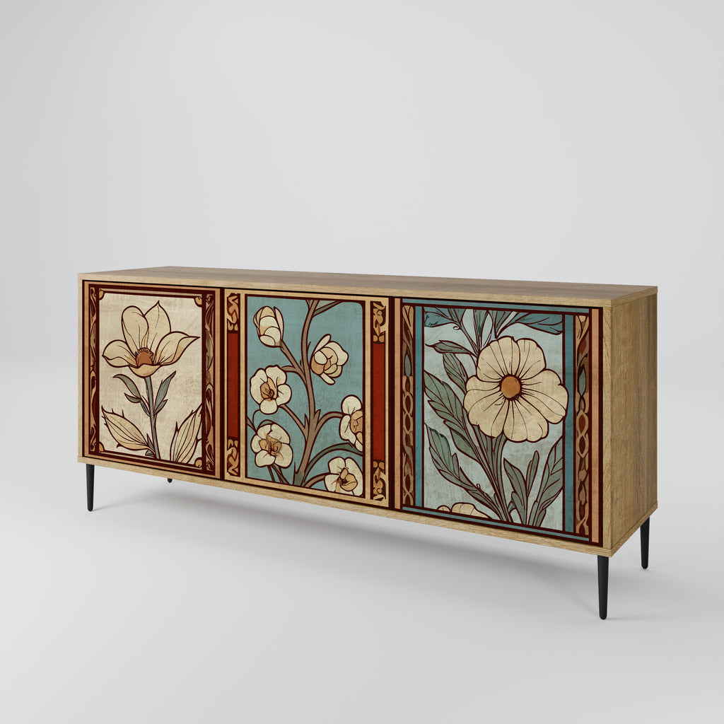 TIMELESS FLORA 3-Door Sideboard in Oak Effect