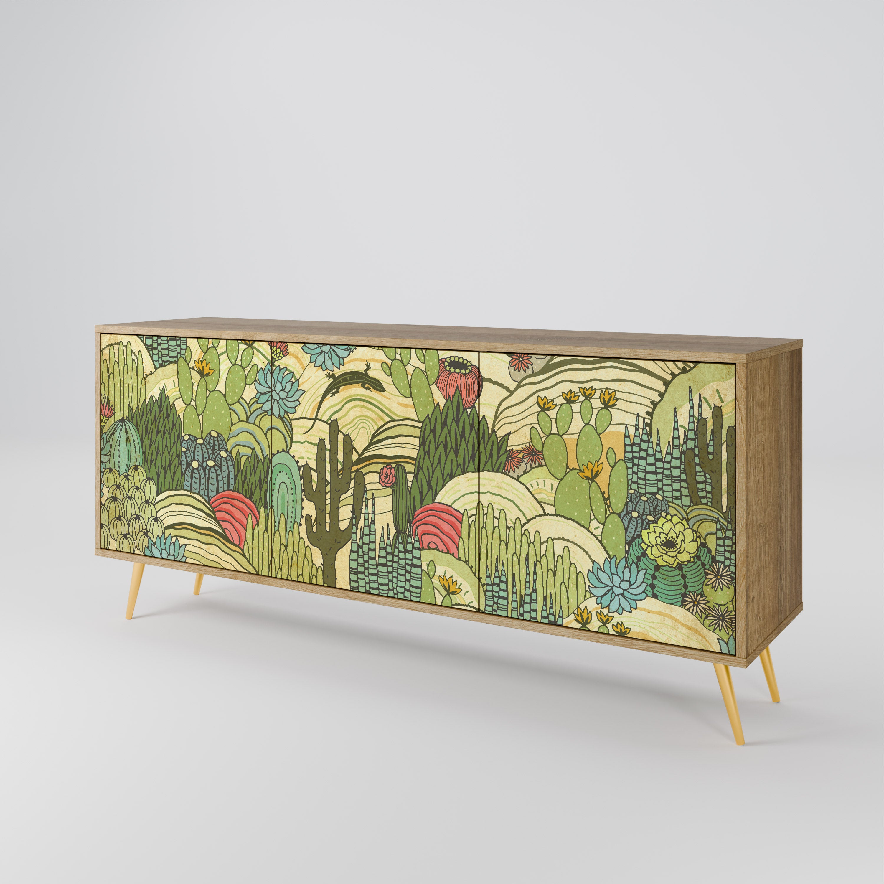 SUCCULENTS KALEIDOSCOPE 3-Door Sideboard
