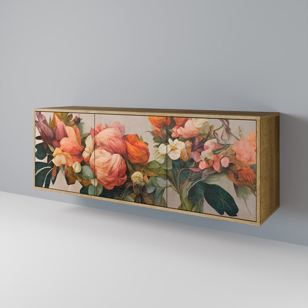 STYLISH BEAUTY 3-Door Sideboard in Oak Effect