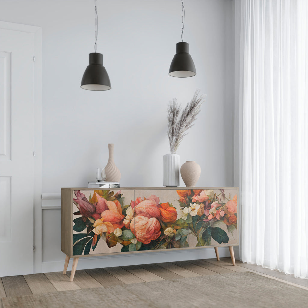 STYLISH BEAUTY 3-Door Sideboard in Oak Effect