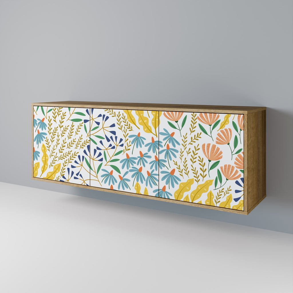 HELLO SPRING 3-Door Sideboard in Oak Effect