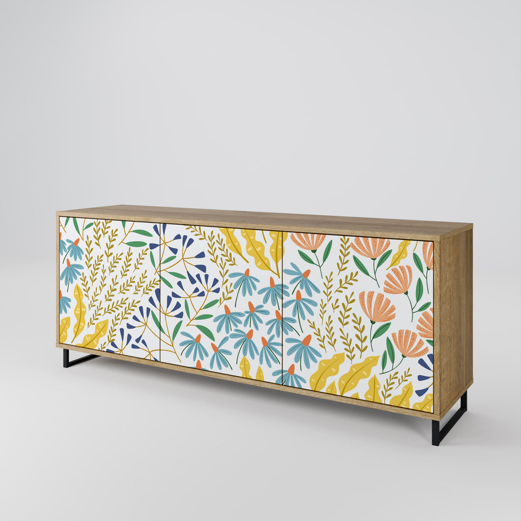 HELLO SPRING 3-Door Sideboard in Oak Effect
