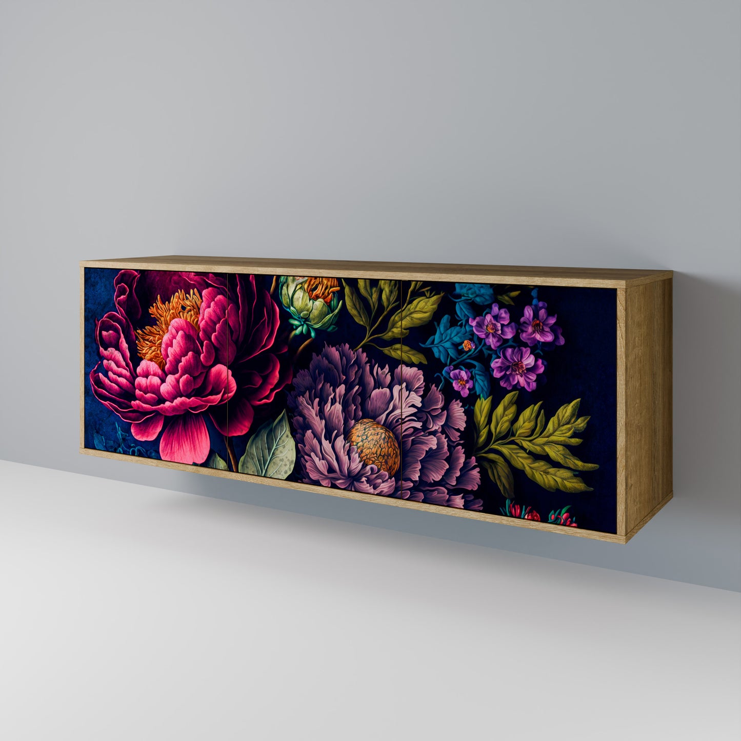 BLOOMING ELEGANCE Aparador de 3 Puertas