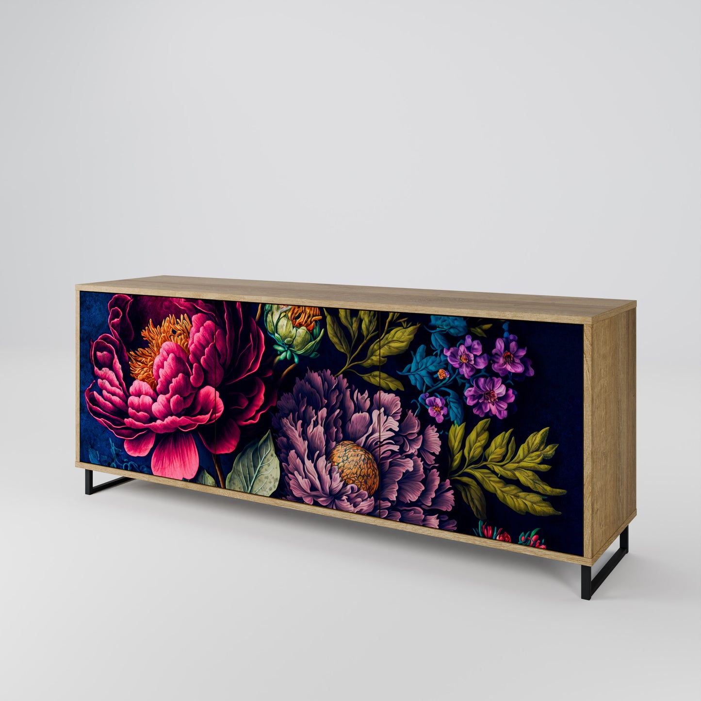 BLOOMING ELEGANCE Aparador de 3 Puertas