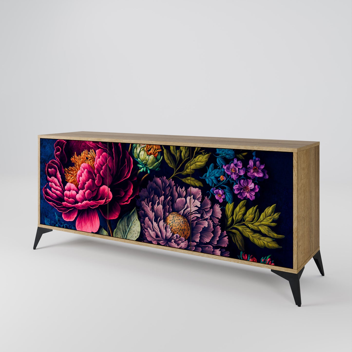 BLOOMING ELEGANCE Aparador de 3 Puertas