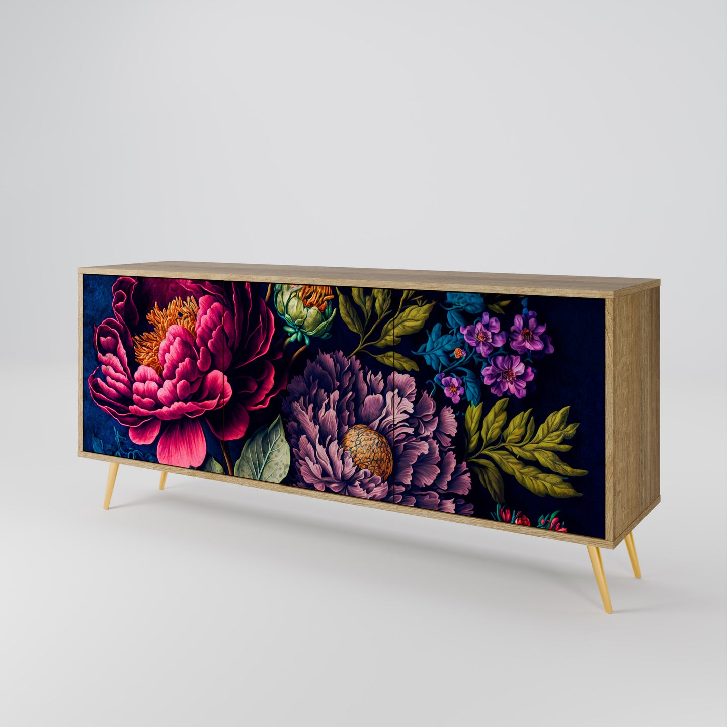 BLOOMING ELEGANCE Aparador de 3 Puertas