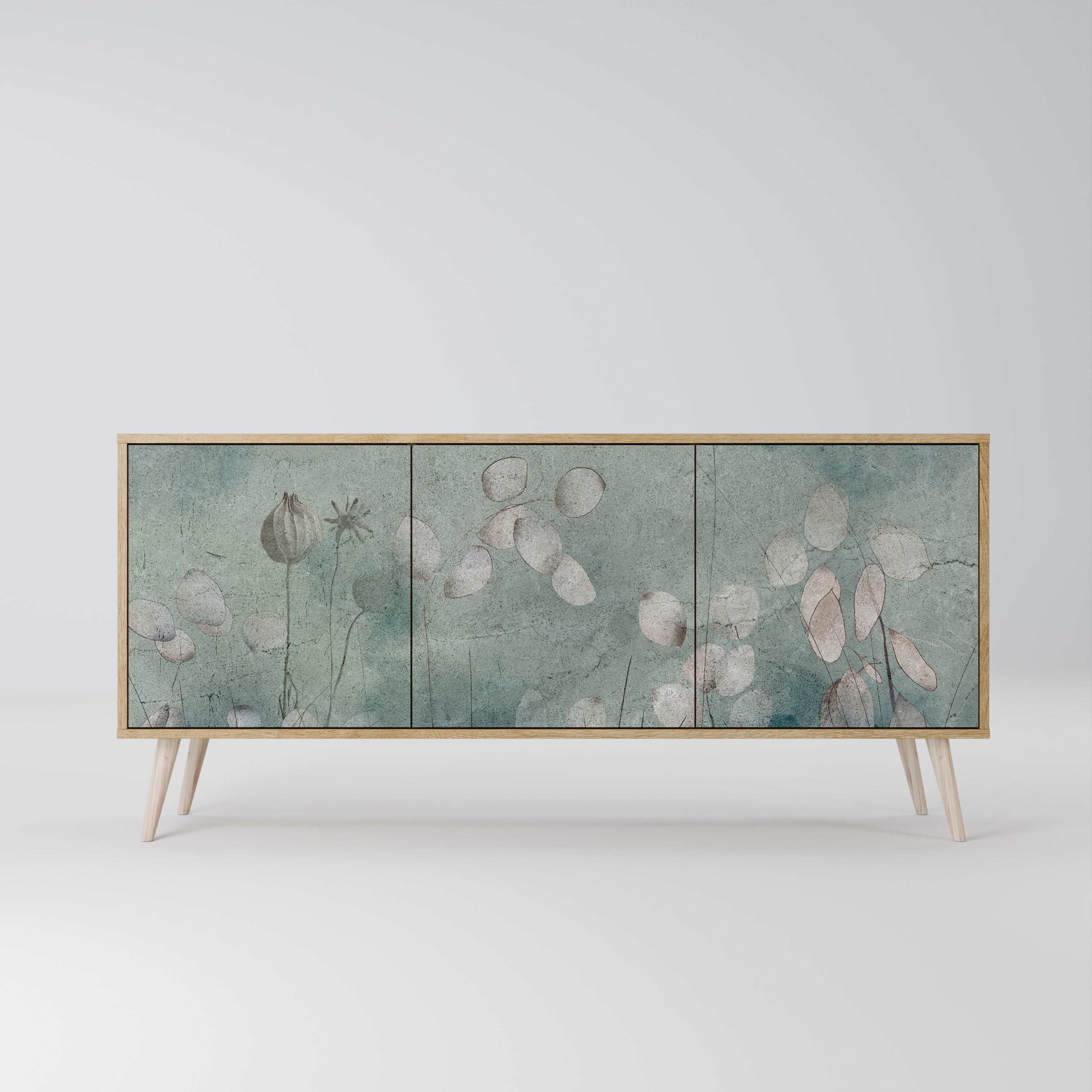 NIGHT LADY 3-Door Sideboard in Oak Effect