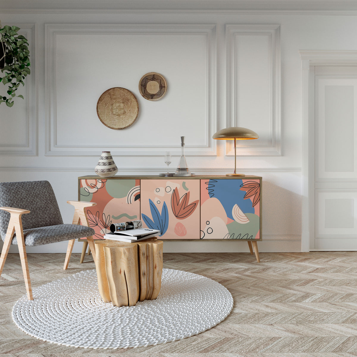 PASTEL DESTINY 3-Door Sideboard