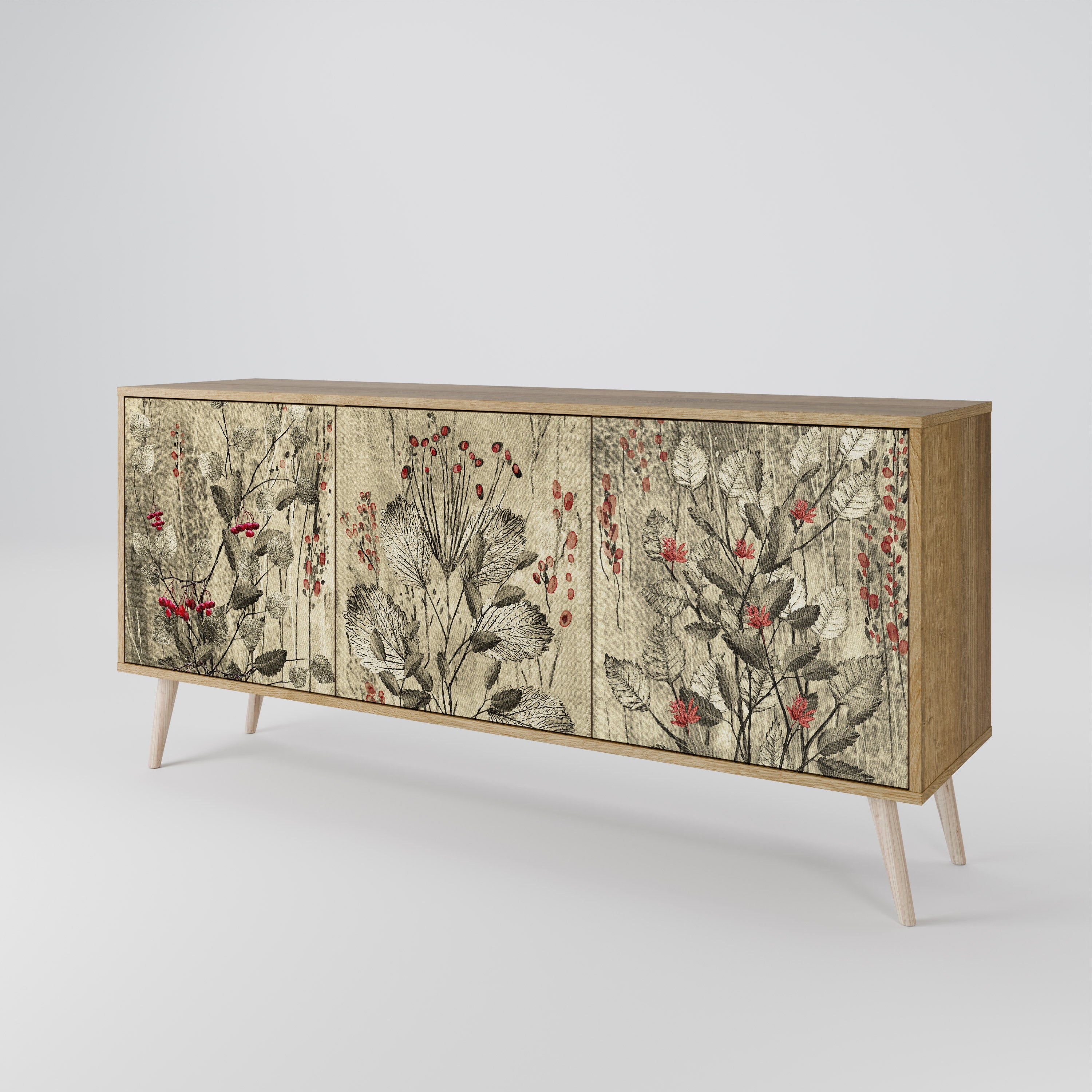 HERBAL GRACE 3-Door Sideboard