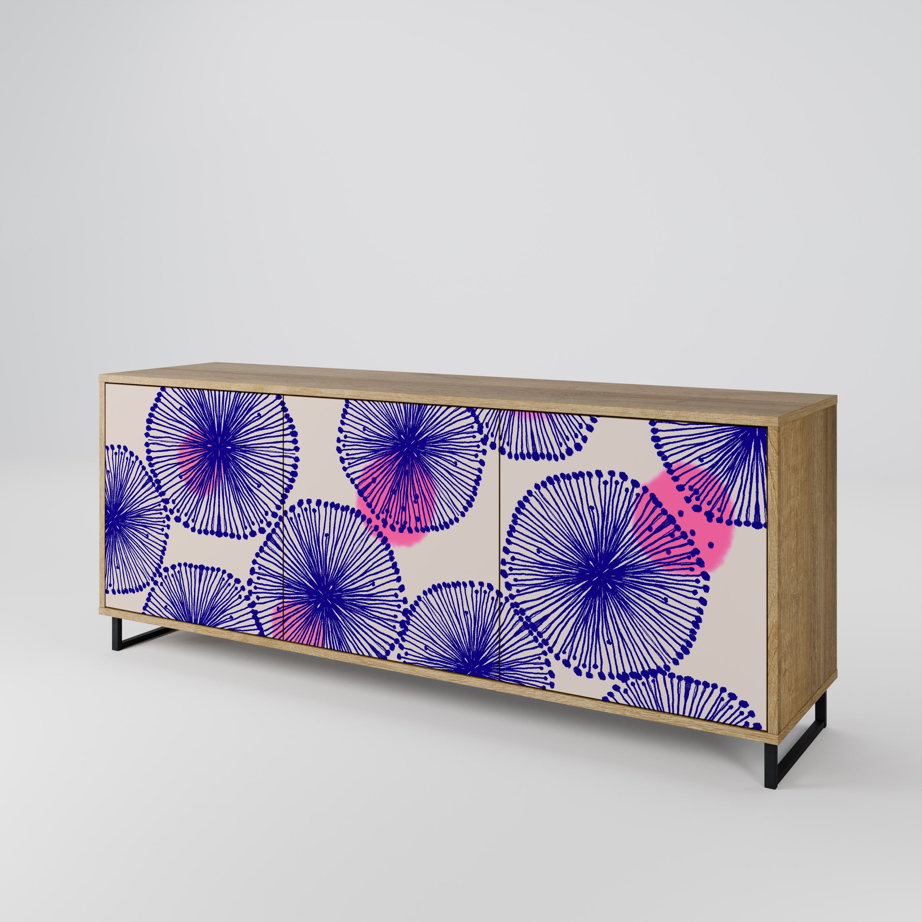 MAGIC NATURE 3-Door Sideboard in Oak Effect