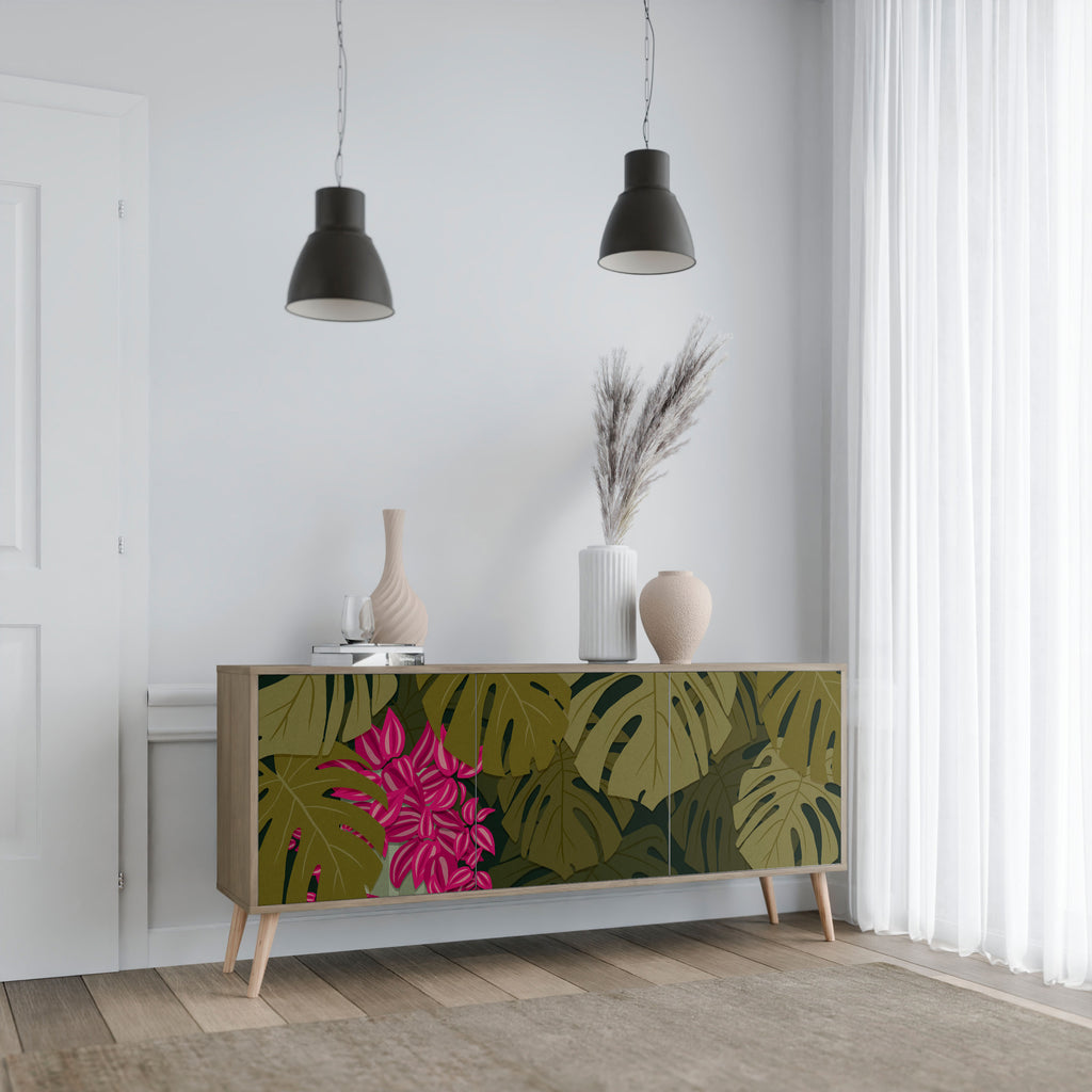 TROPICAL BEAUTY 3-Door Sideboard in Oak Effect