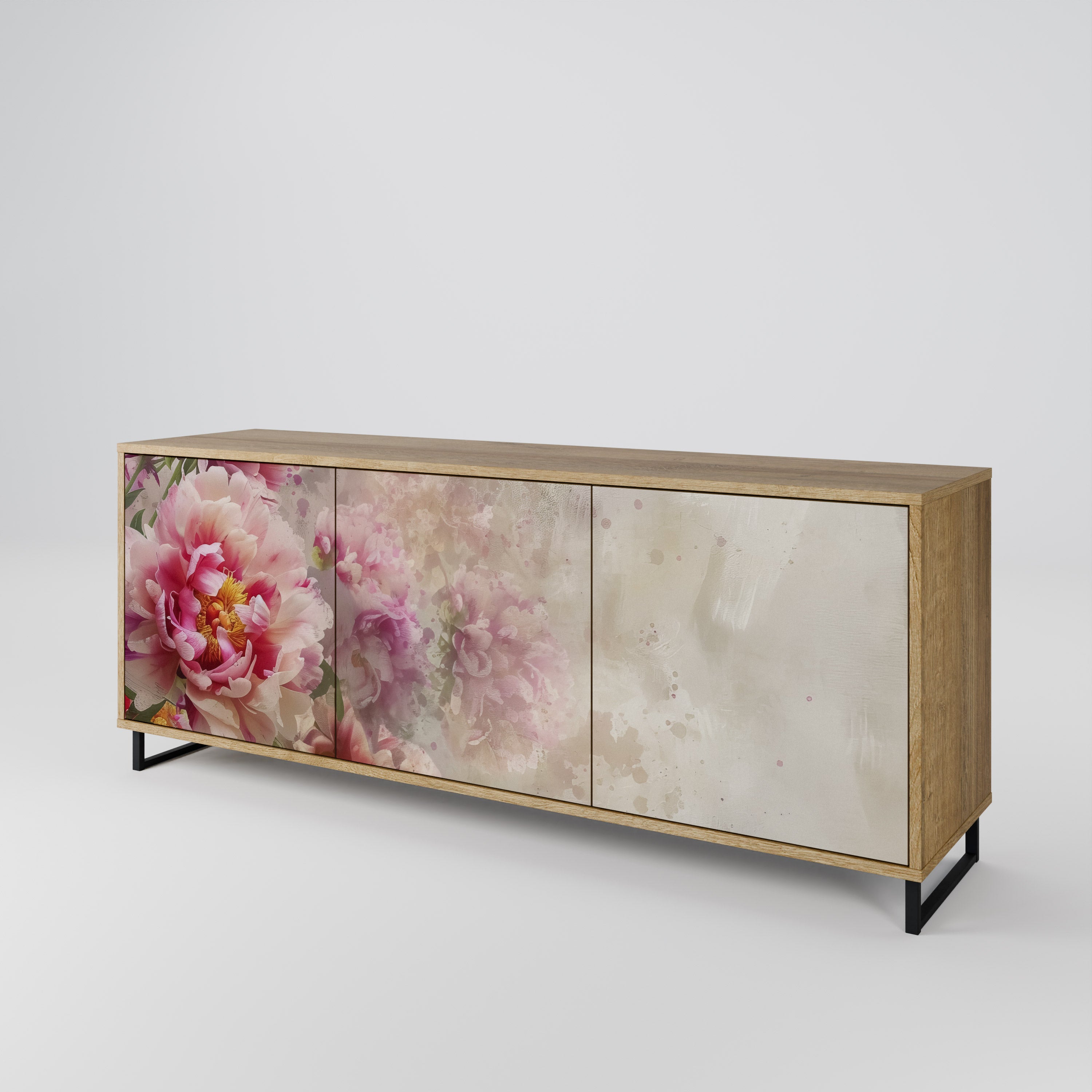 PEONY WHISPER 3-Door Sideboard in Oak Effect