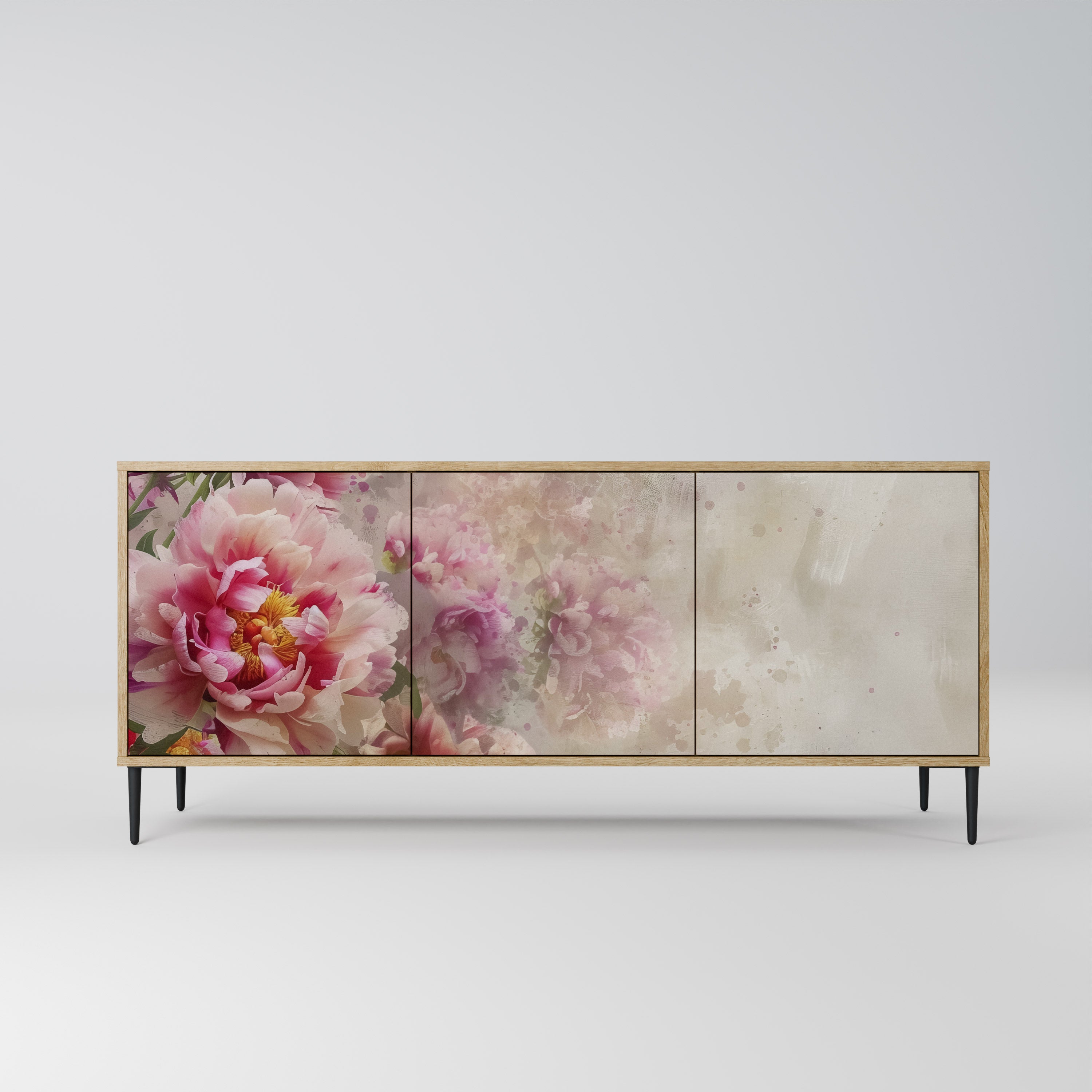 PEONY WHISPER 3-Door Sideboard in Oak Effect