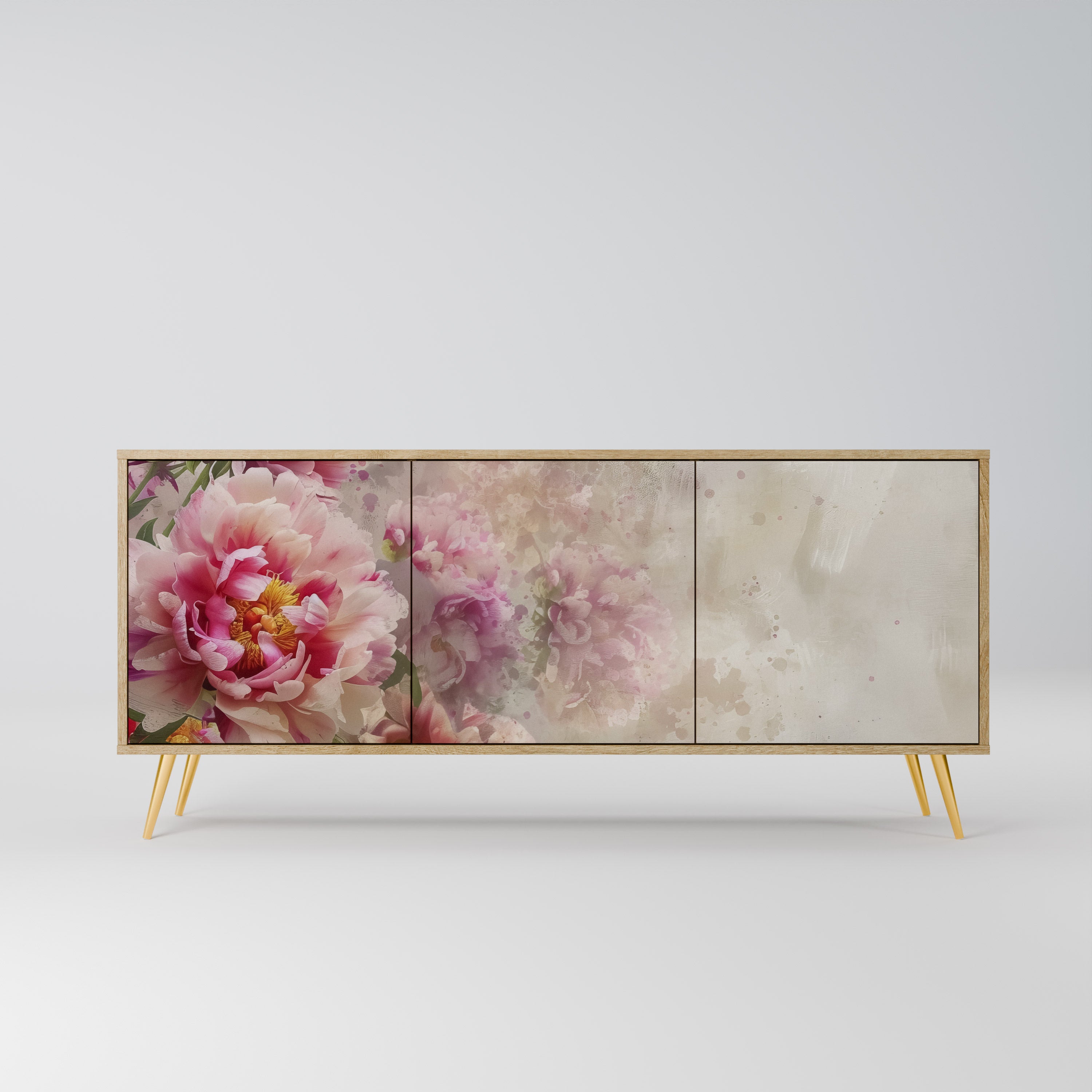 PEONY WHISPER 3-Door Sideboard in Oak Effect