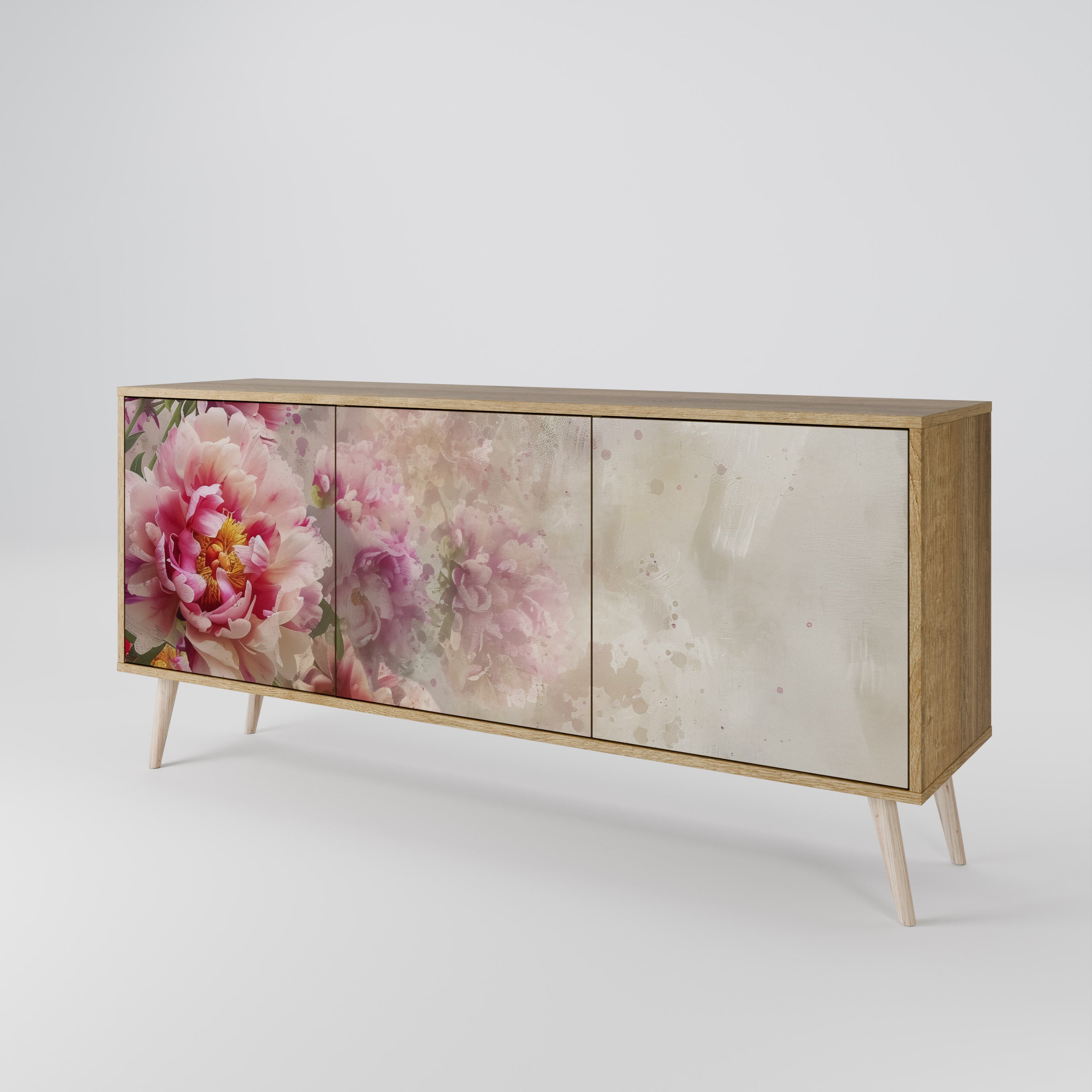 PEONY WHISPER 3-Door Sideboard in Oak Effect