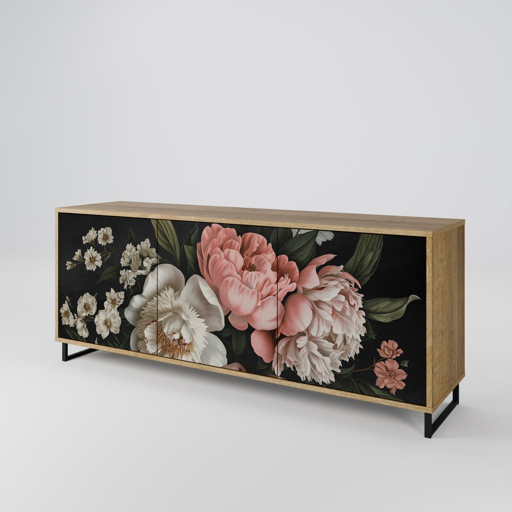 LUSH ELEGANCE 3-Door Sideboard in Oak Effect
