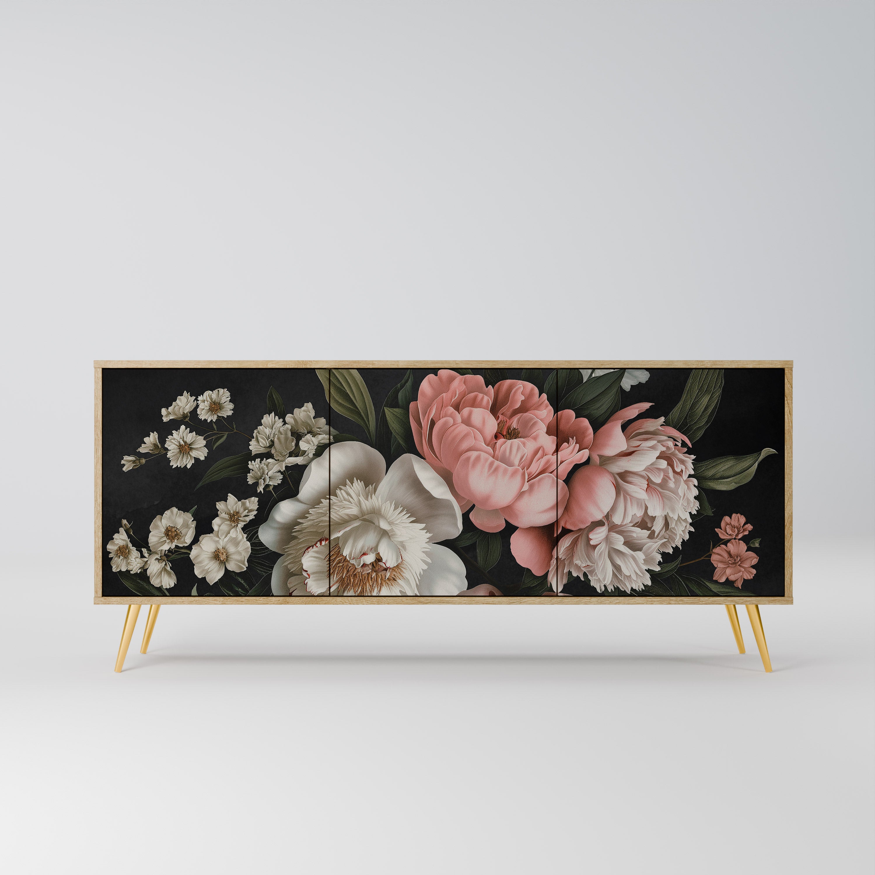 LUSH ELEGANCE 3-Door Sideboard in Oak Effect