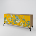 Aparador de 3 puertas YELLOW CHINOISERIE con efecto roble