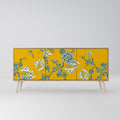 Aparador de 3 puertas YELLOW CHINOISERIE con efecto roble