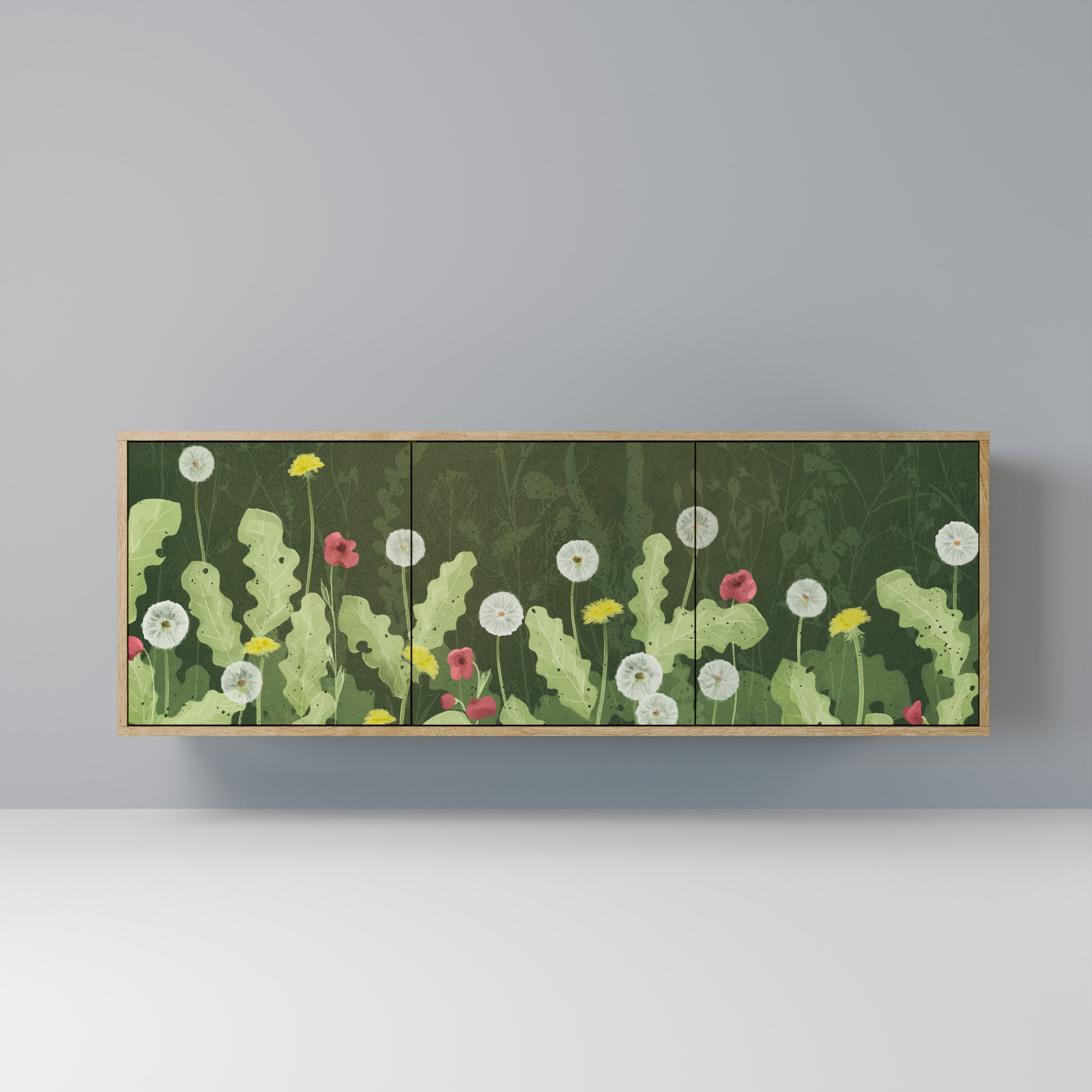 DANDELION AMUSE 3-Door Sideboard in Oak Effect