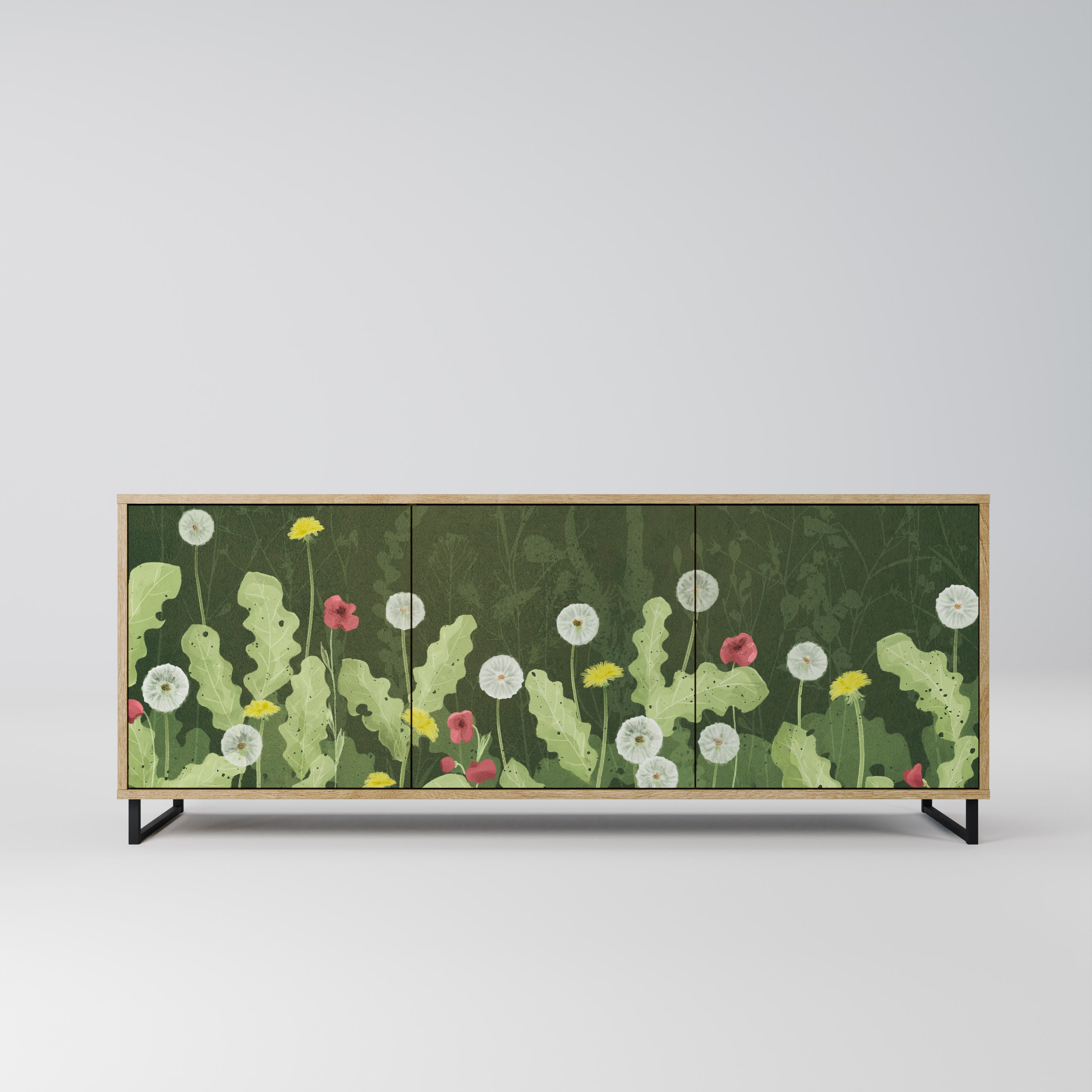 DANDELION AMUSE 3-Door Sideboard in Oak Effect