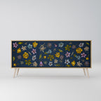 FLOWERS ON NAVY BLUE Aparador de 3 Puertas