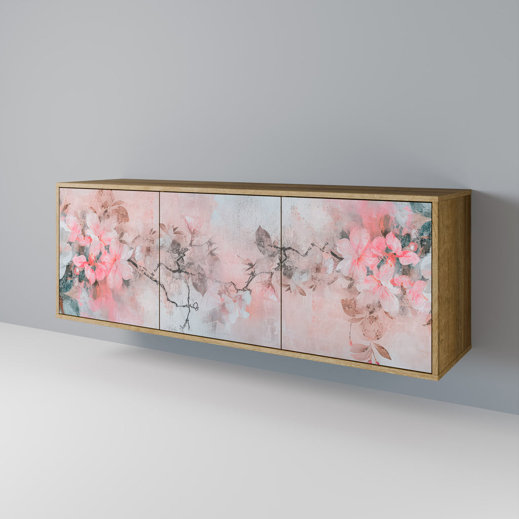 CHERRY BLOSSOM 3-Door Sideboard in Oak Effect