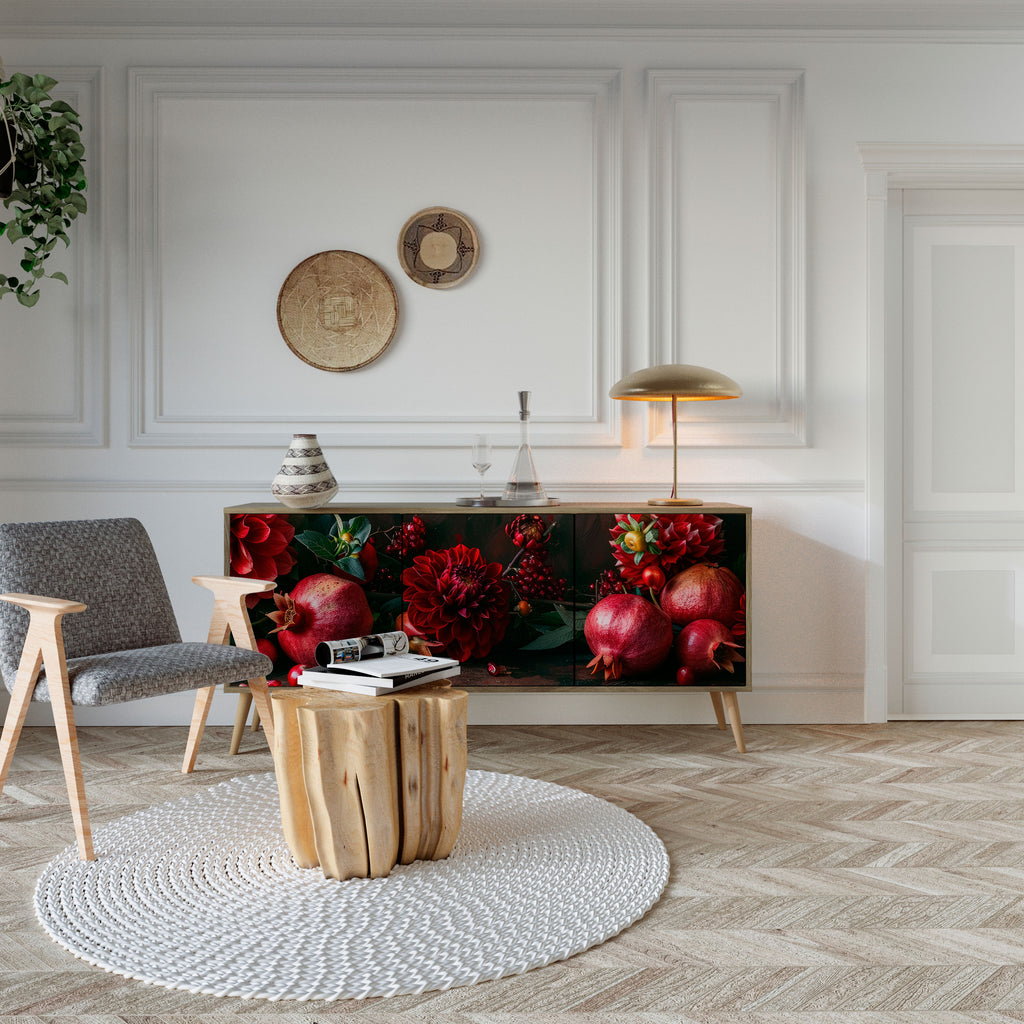 Aparador de 3 puertas con efecto roble DALIAS Y GRANADAS