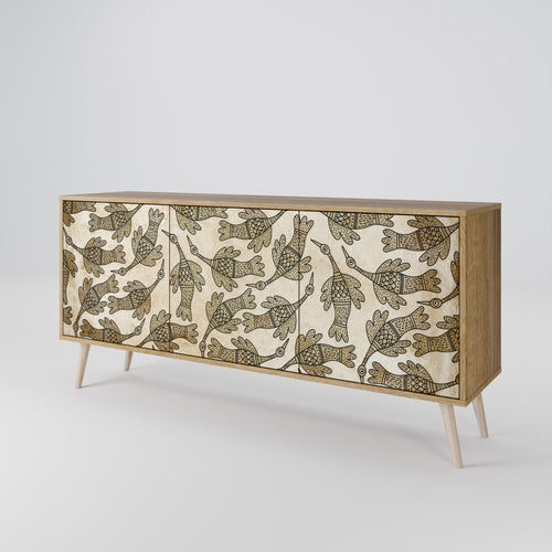 ALMONDINE SONGBIRD 3-Door Sideboard in Oak Effect