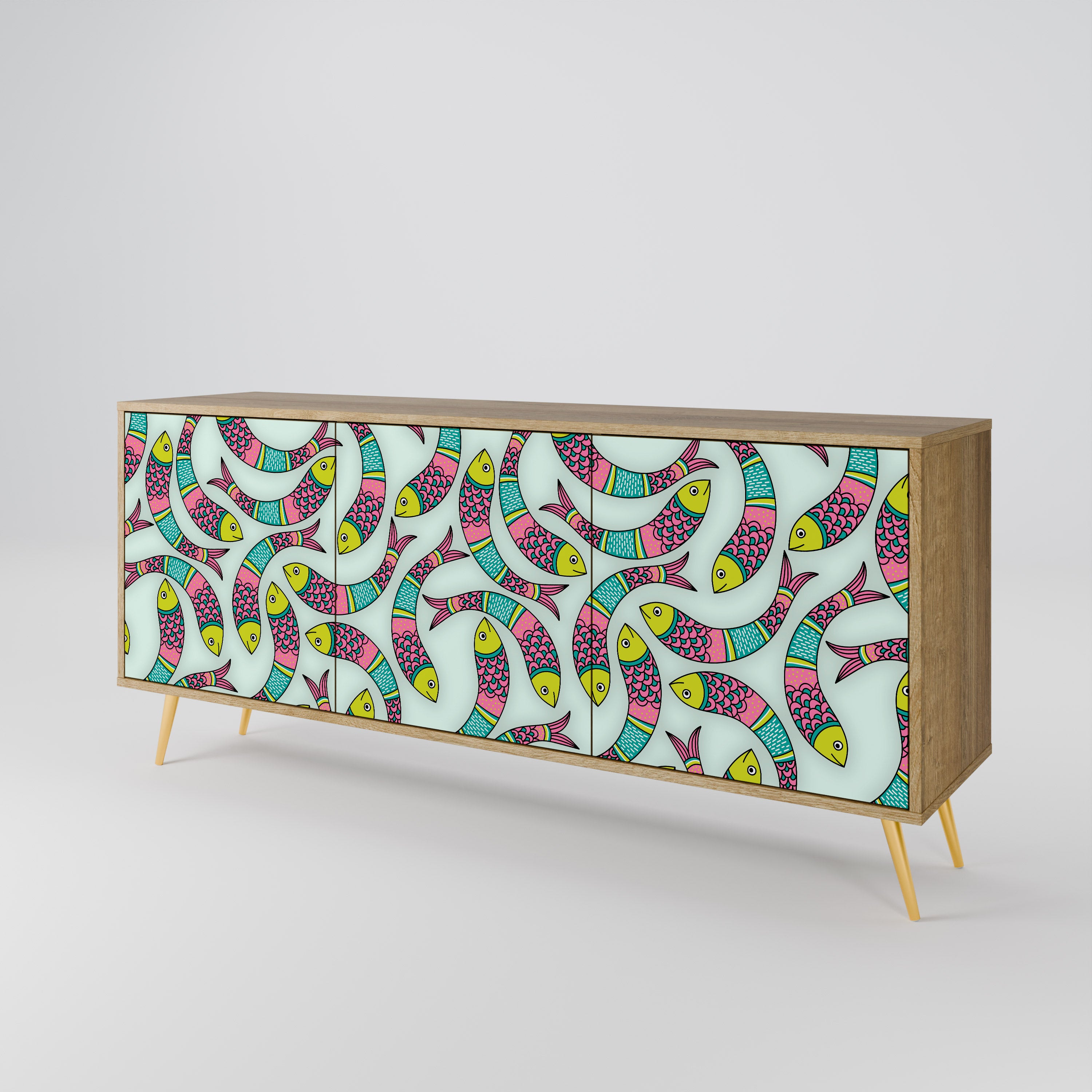 INDIAN FISH 3-Door Sideboard