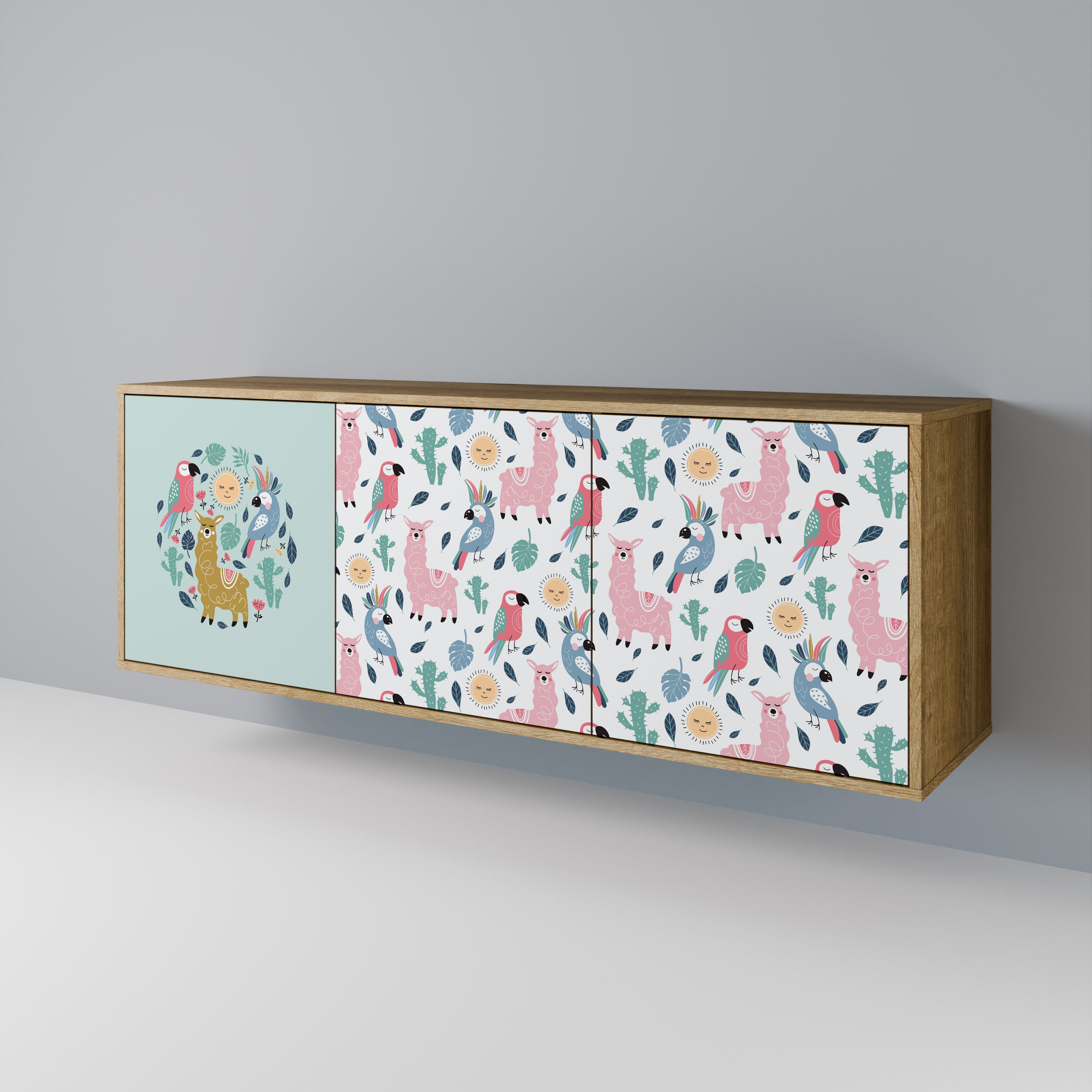 COLORFUL ALPACAS 3-Door Sideboard