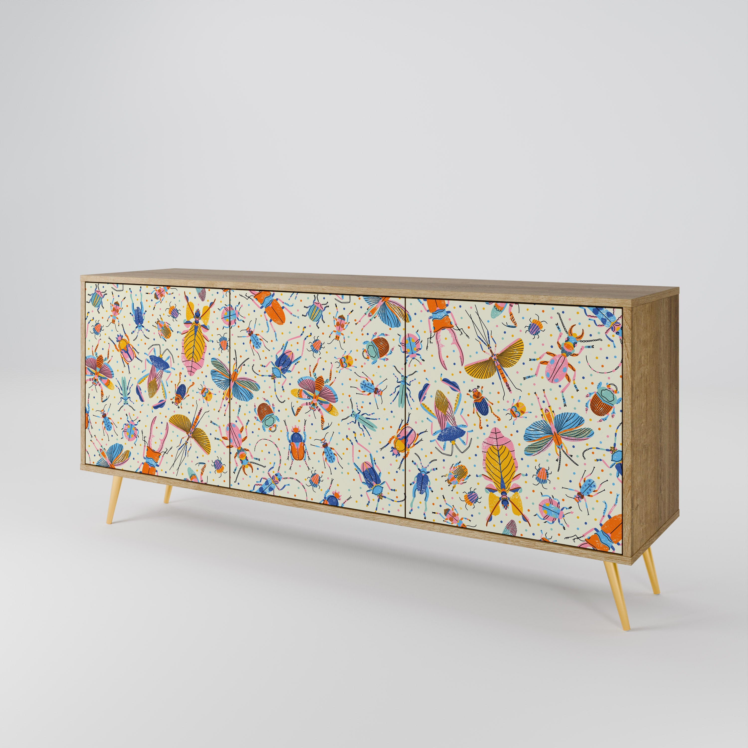 COLORFUL INSECTS 3-Door Sideboard