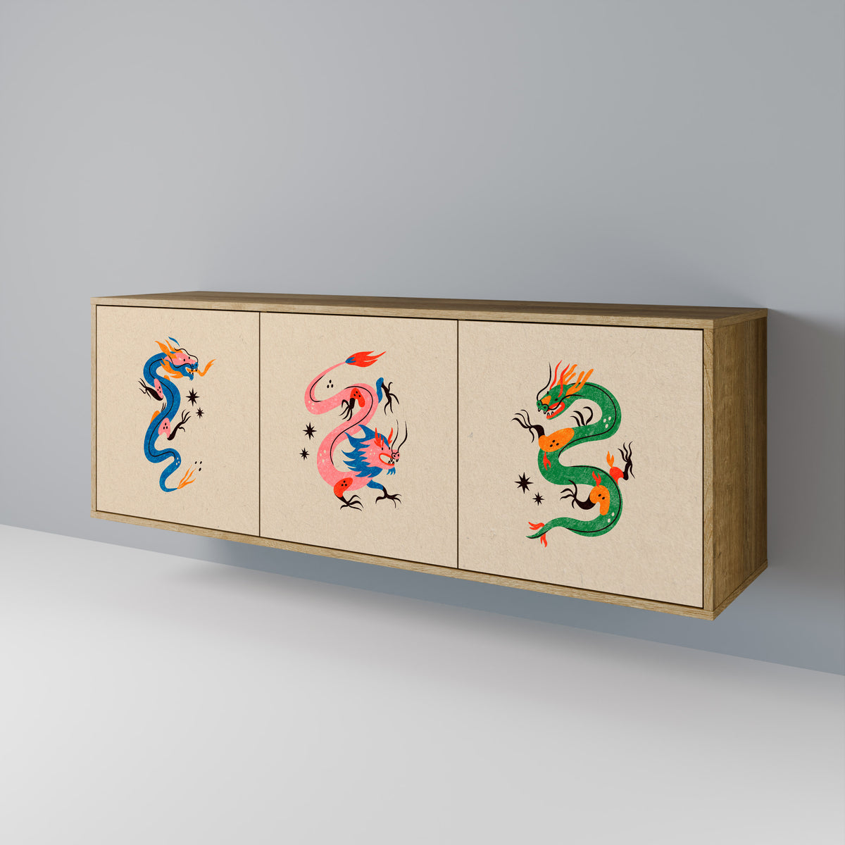 MYTHOLOGICAL CREATURES Aparador de 3 Puertas