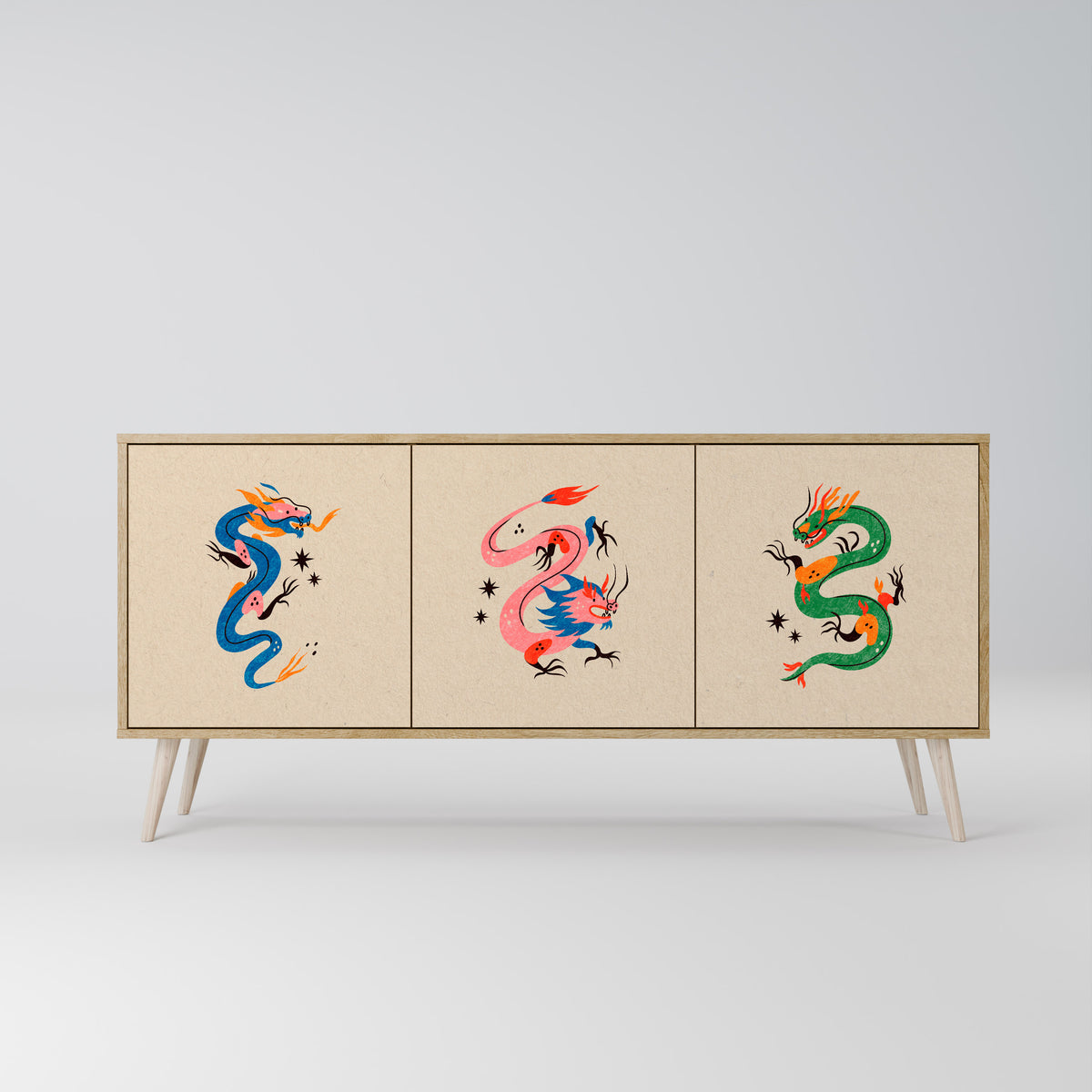 MYTHOLOGICAL CREATURES Aparador de 3 Puertas