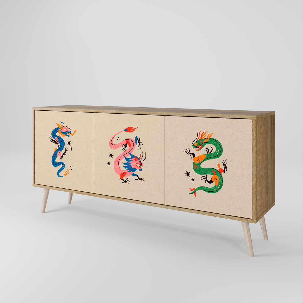 MYTHOLOGICAL CREATURES Aparador de 3 Puertas