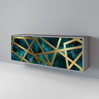 THE LABYRINTH OF GOLD Aparador de 3 Puertas en Acabado Gris