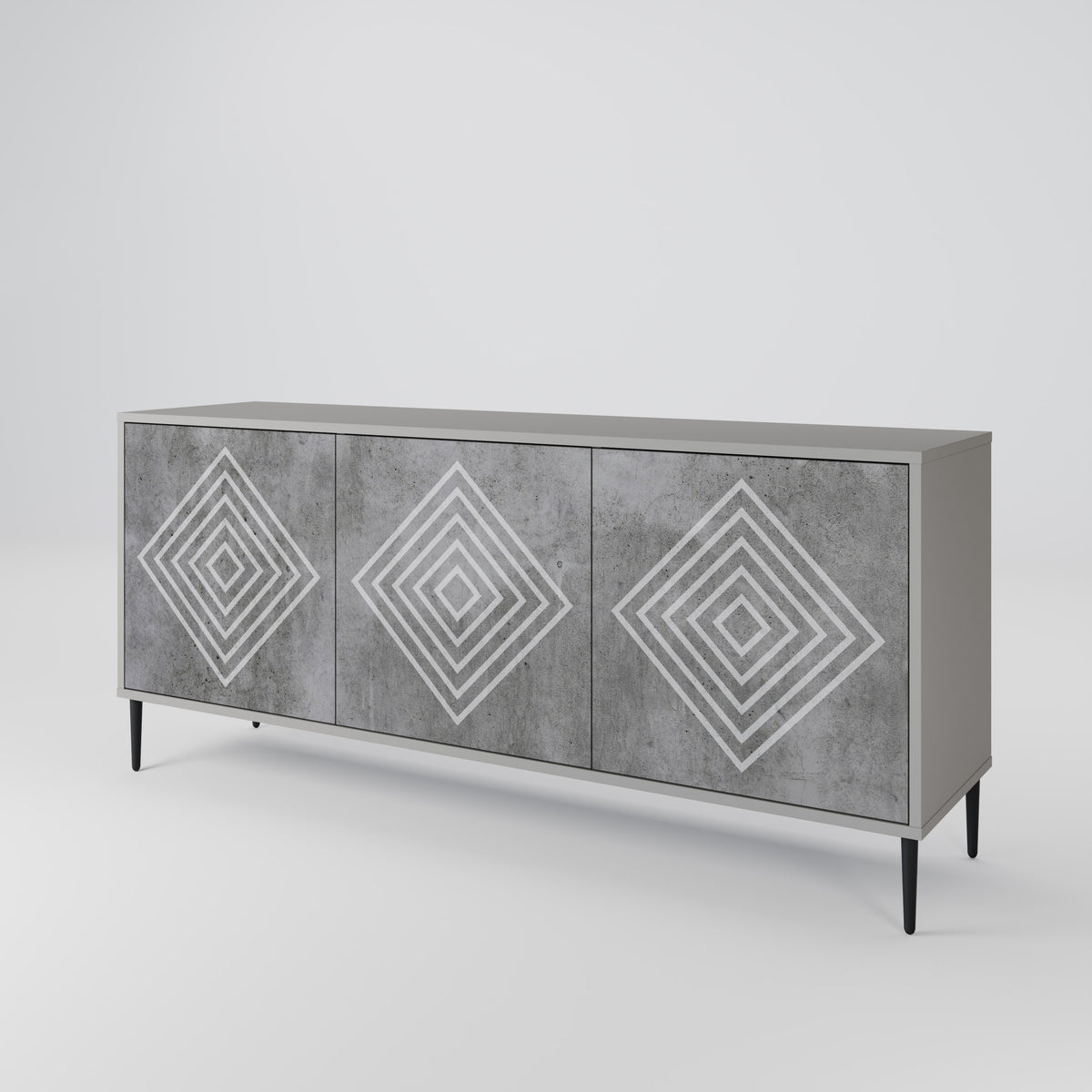 POLYGONAL ARTISTRY Aparador de 3 Puertas