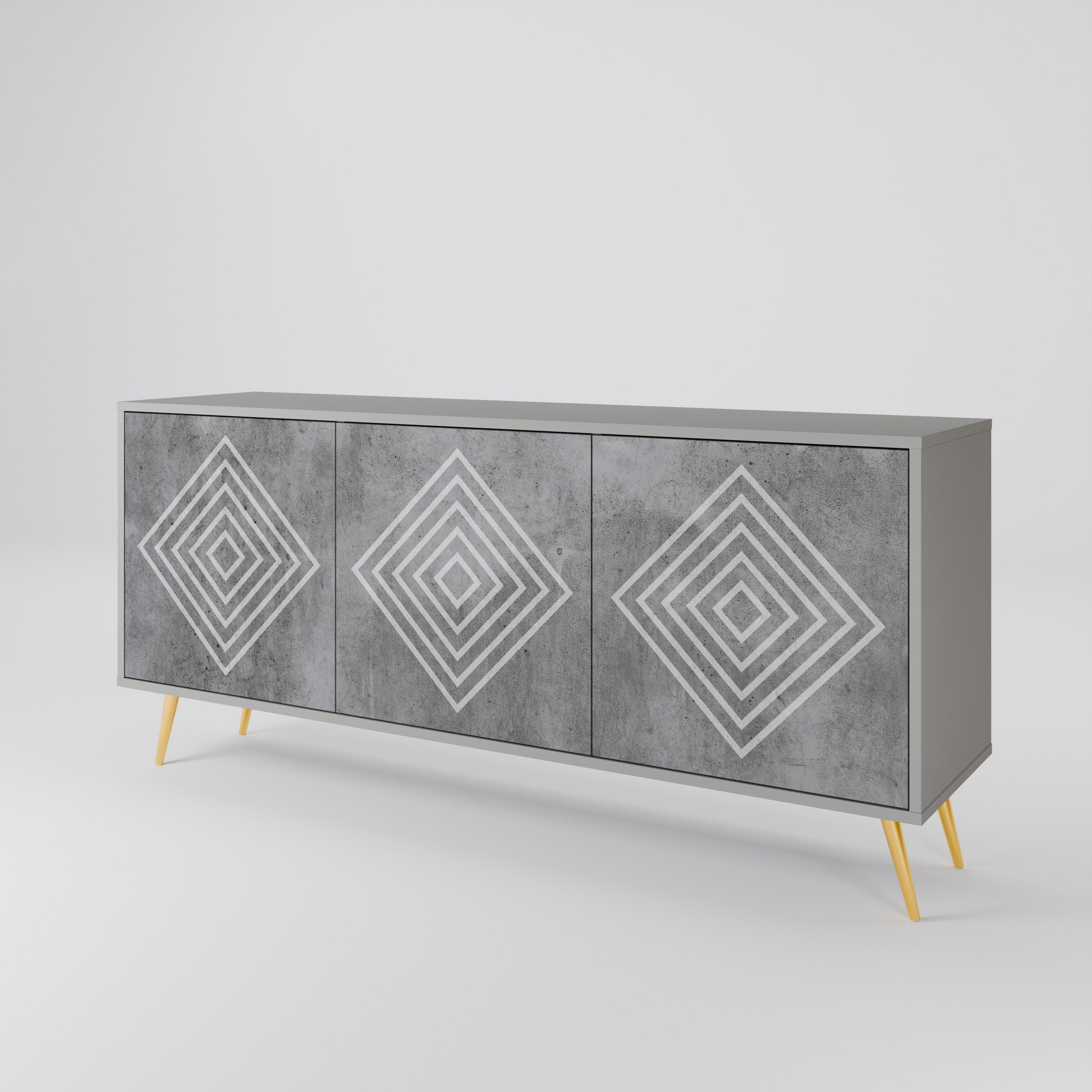POLYGONAL ARTISTRY 3-Door Sideboard