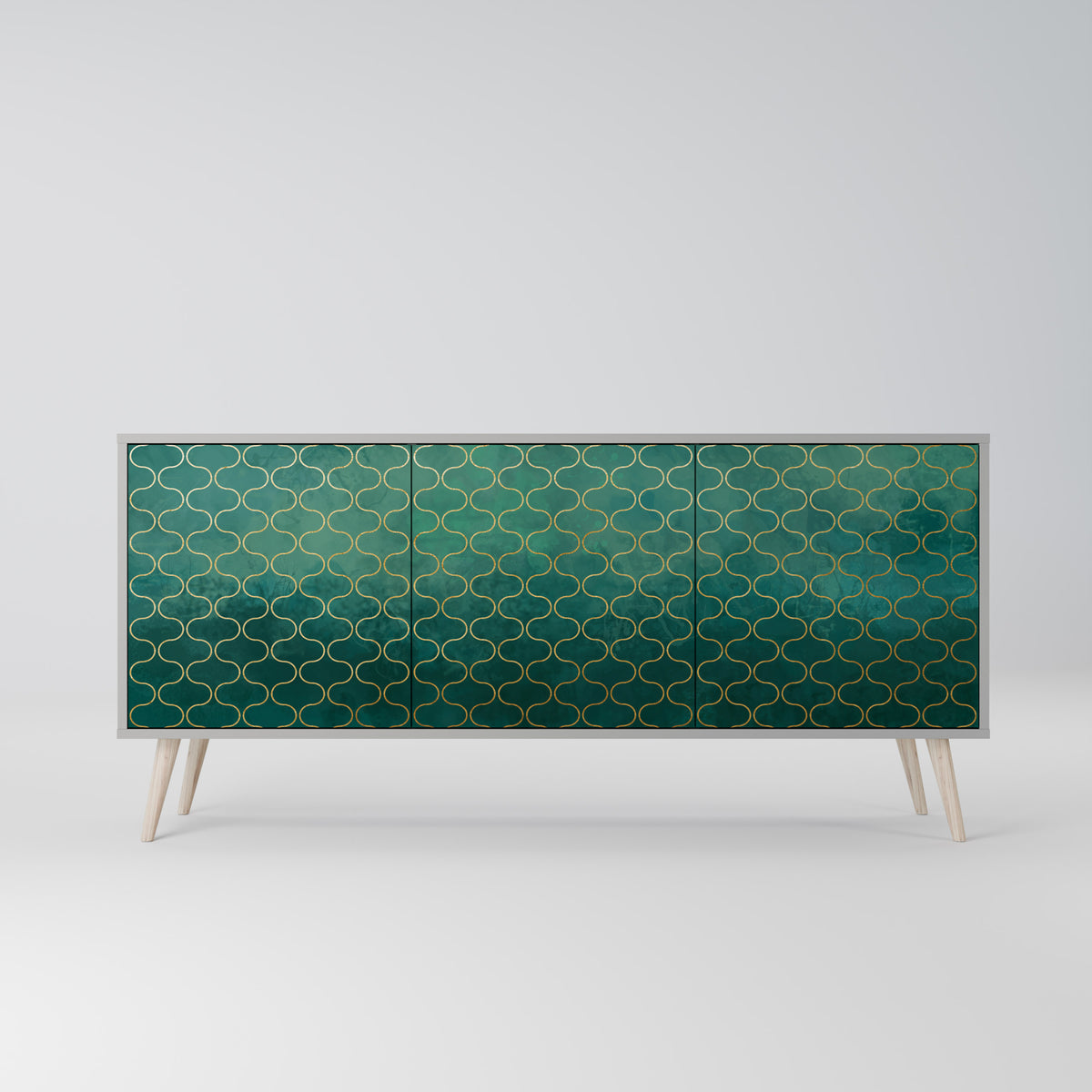 TESSELATED GREENERY Aparador de 3 Puertas