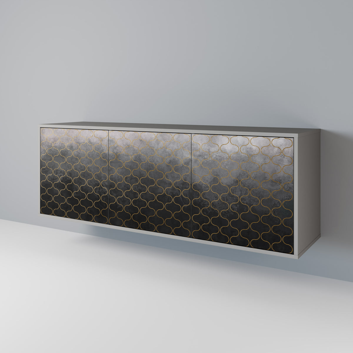 TESSELATED GRAYISH Aparador de 3 Puertas
