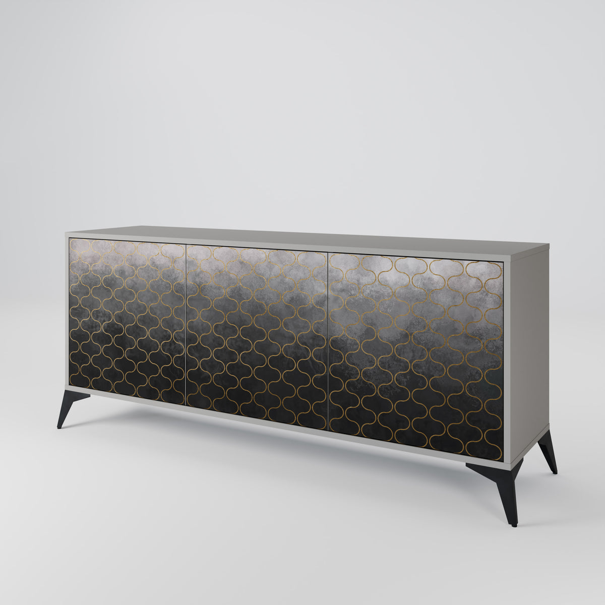 TESSELATED GRAYISH Aparador de 3 Puertas