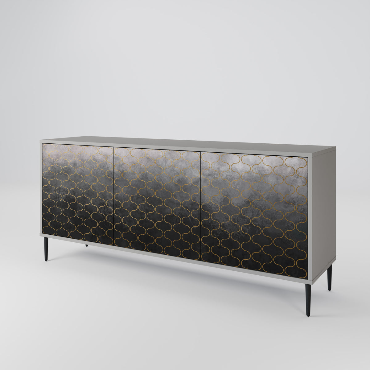 TESSELATED GRAYISH Aparador de 3 Puertas