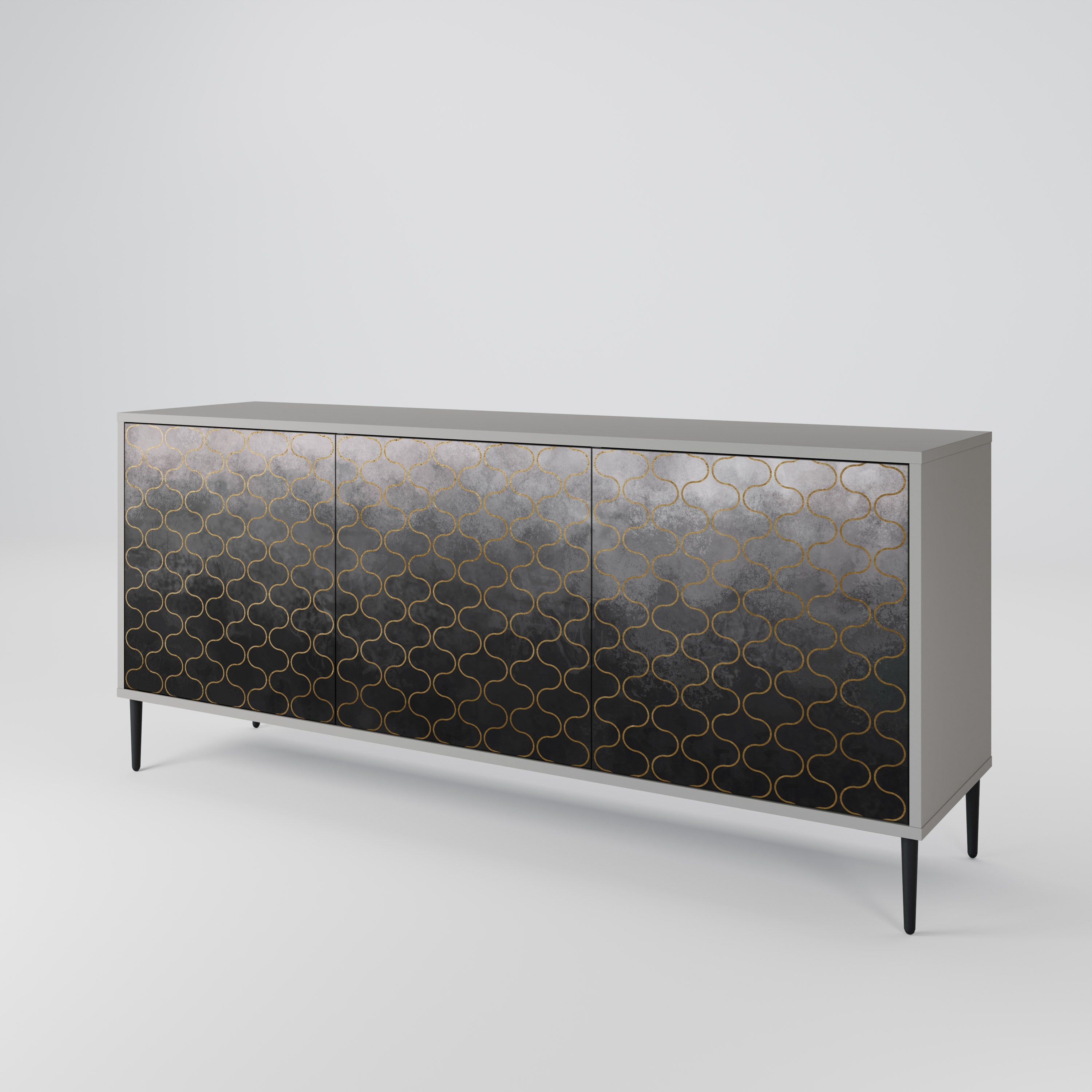TESSELATED GRAYISH 3-Door Sideboard