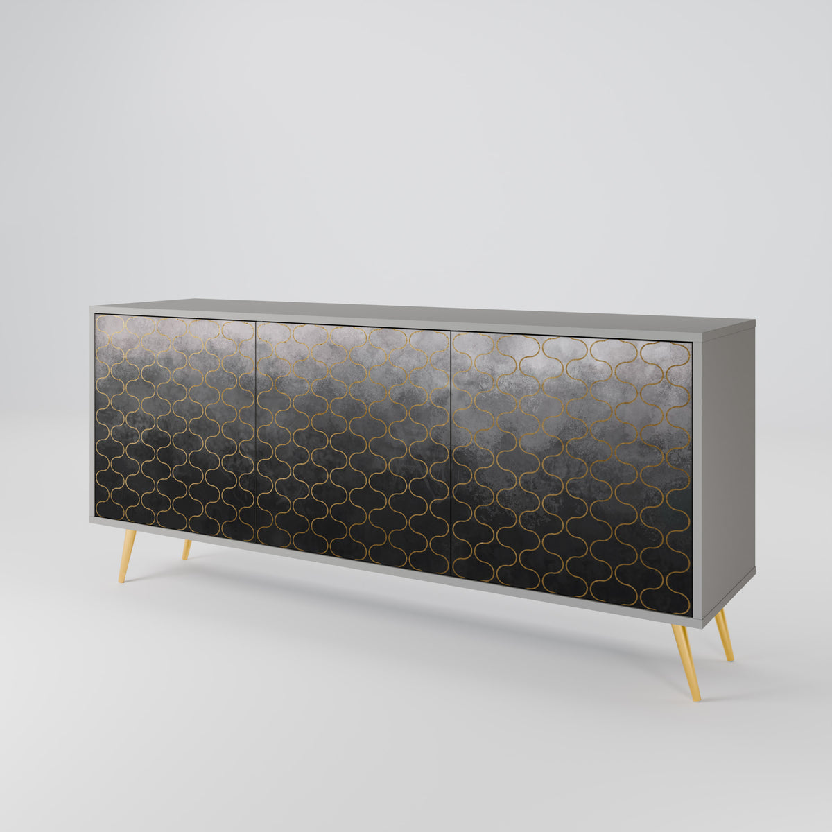 TESSELATED GRAYISH Aparador de 3 Puertas