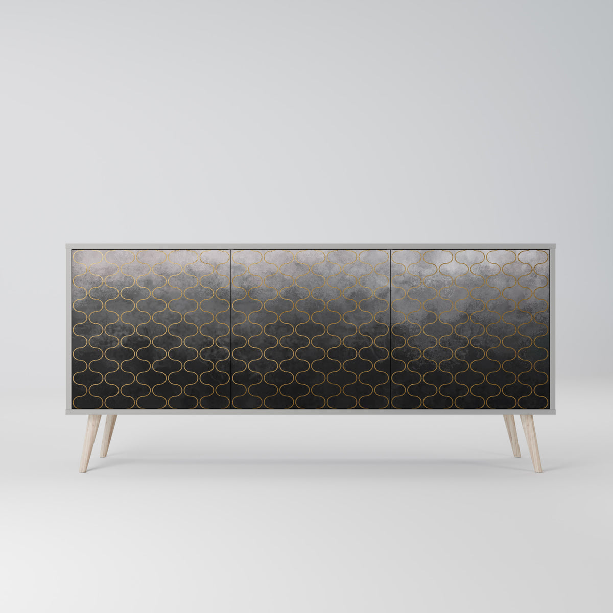 TESSELATED GRAYISH Aparador de 3 Puertas