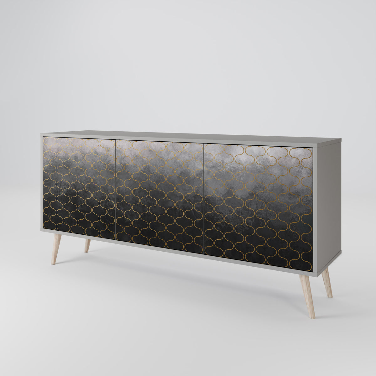TESSELATED GRAYISH Aparador de 3 Puertas