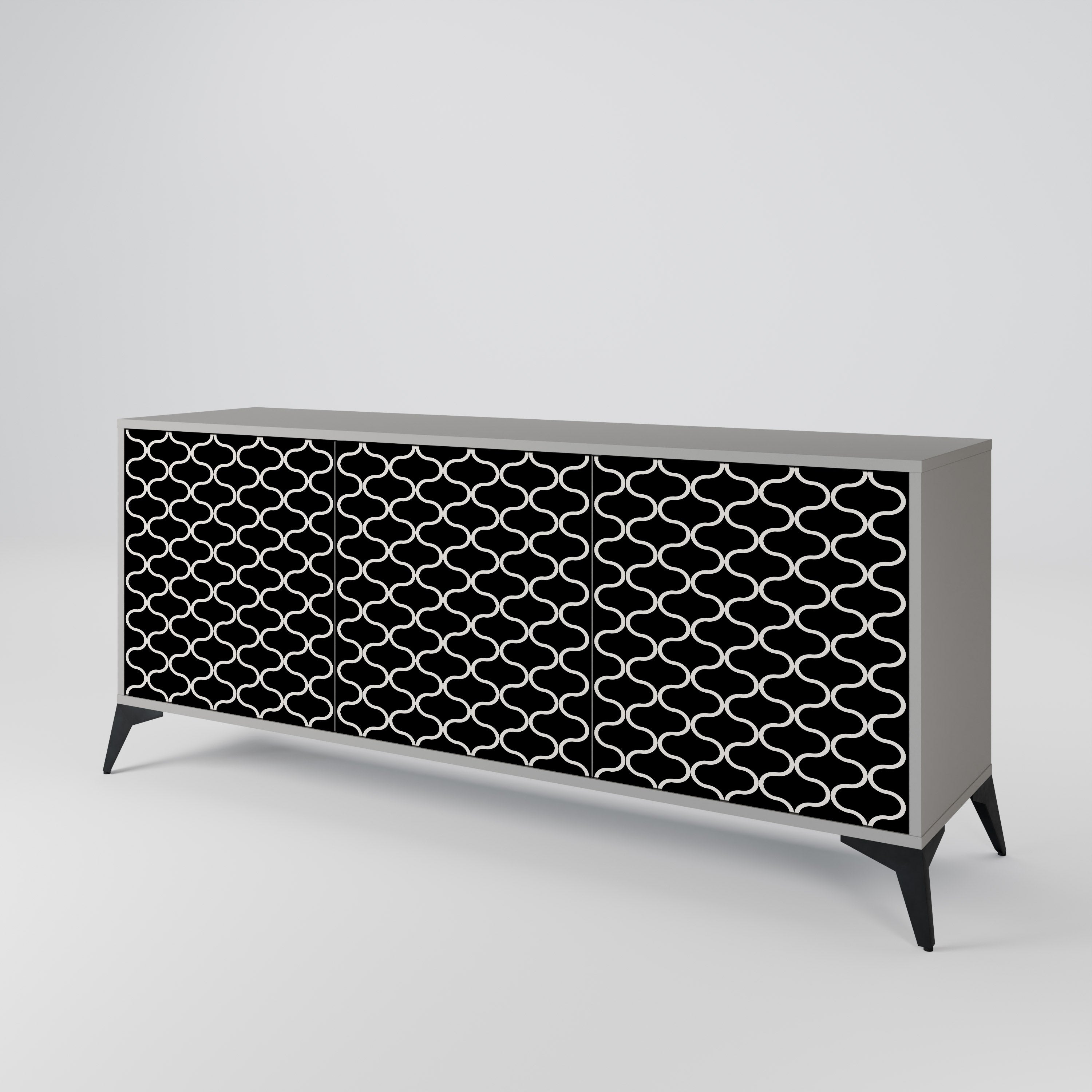 TESSELATED BLACKNESS 3-Door Sideboard