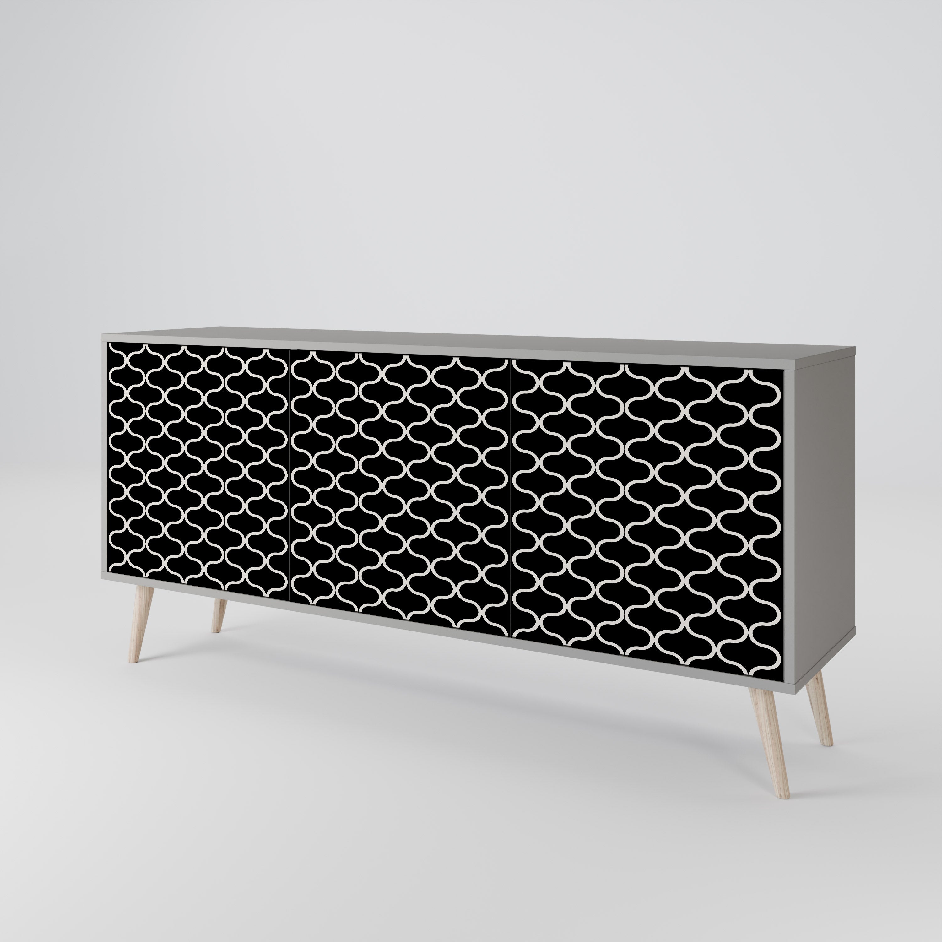 TESSELATED BLACKNESS 3-Door Sideboard