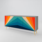 PRISM CONCUSSION 3-Door Sideboard in Grey Finish