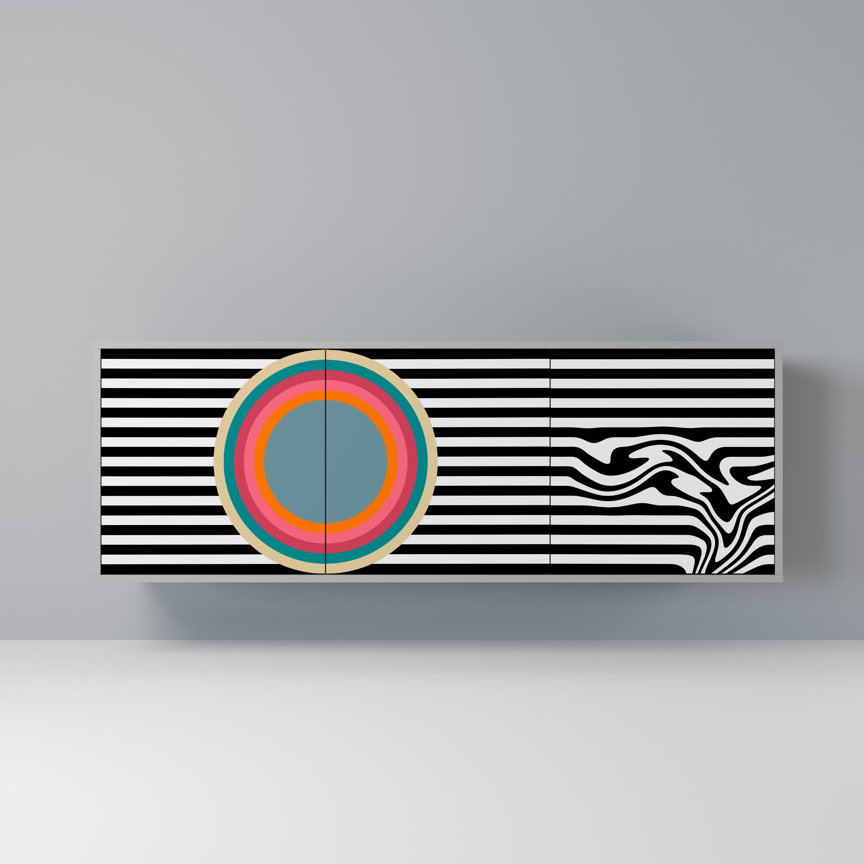 SPECTRA SHOWCASE 3-Door Sideboard in Grey Finish